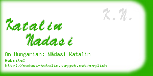 katalin nadasi business card